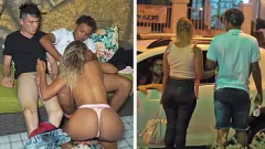 Reproduzir Madrasta latina excitada compartilha peitos grandes e bunda em sexo a três selvagem DP!