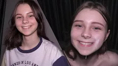Abspielen 18-jährige Brünette verwandelt sich für eine Hardcore-Sex-Session in ein devotes Fickspielzeug
