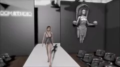 Odtwórz 3D Anime Hentai: Słodka brunetka w seksownej mini spódnicy i sukience z Fallout 4