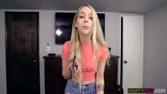 Play Petite Blonde Teen Lily Larimar Caught Stealing and Gives Blowjob for Forgiveness